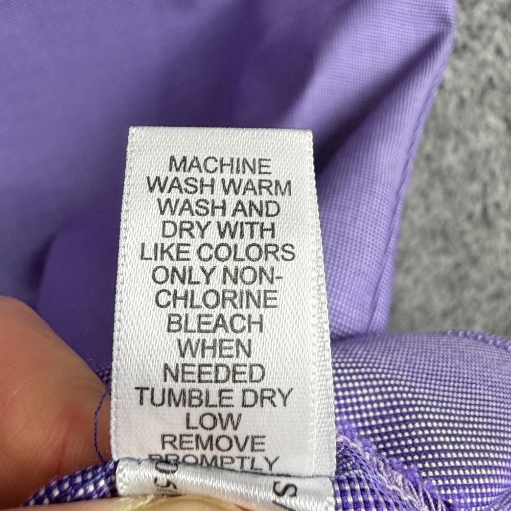 Banana Republic Men's L Purple Non-Iron Slim Fit Dress Shirt Cotton Work Casual‎